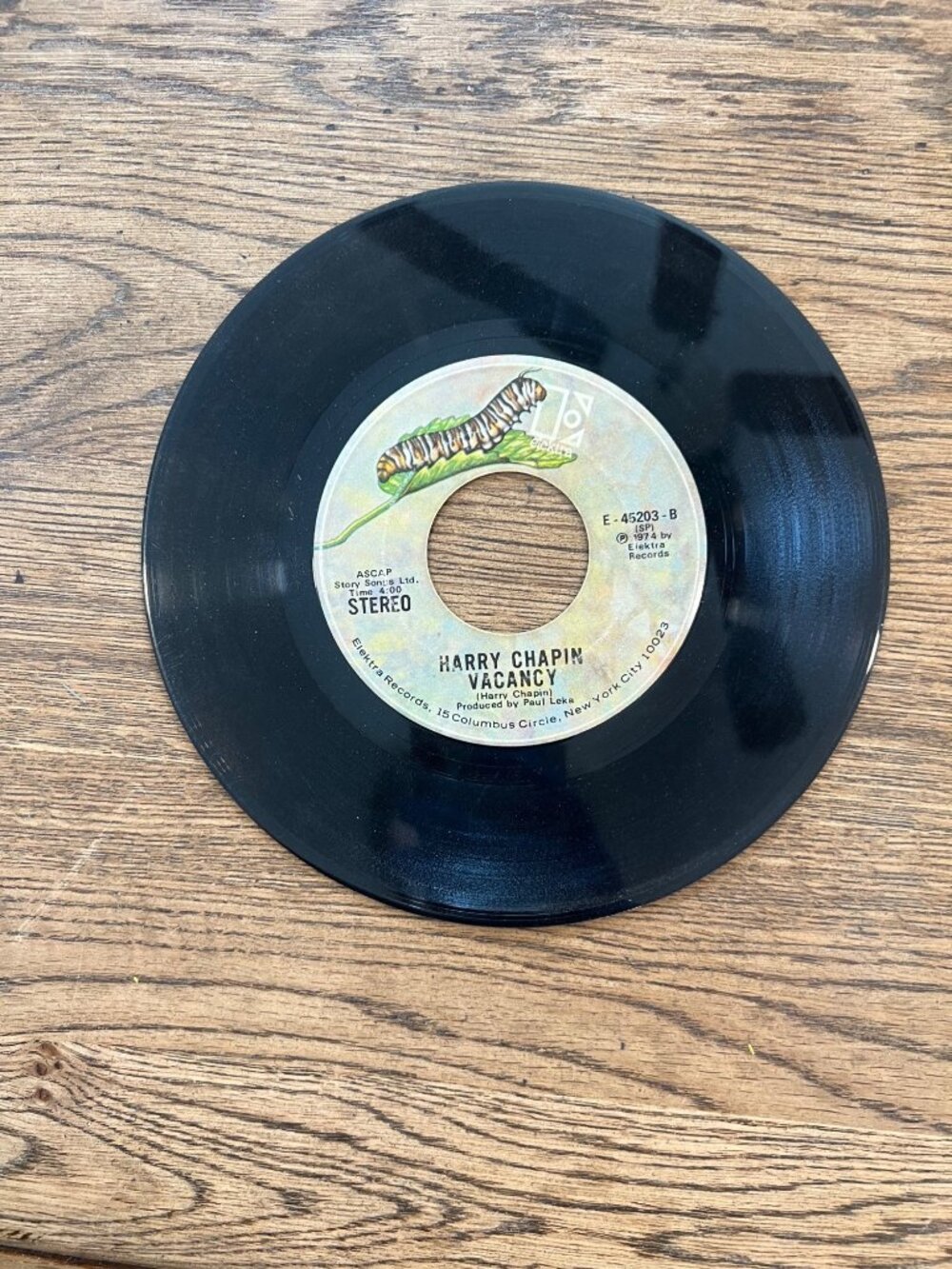 Harry Chapin Cats In The Cradle / Vacancy Elektra 45 RPM Vinyl E-45203 1974 Ster